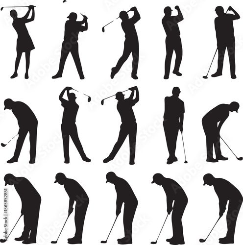 Golfer Swing Silhouette Design

Professional Golfer Vector Art

Golf Club Swing Illustration

Dynamic Golf Pose Silhouette

Tee Off Golfer Clipart Graphic