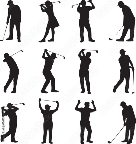 Golfer Swing Silhouette Design

Professional Golfer Vector Art

Golf Club Swing Illustration

Dynamic Golf Pose Silhouette

Tee Off Golfer Clipart Graphic