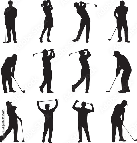 Golfer Swing Silhouette Design

Professional Golfer Vector Art

Golf Club Swing Illustration

Dynamic Golf Pose Silhouette

Tee Off Golfer Clipart Graphic