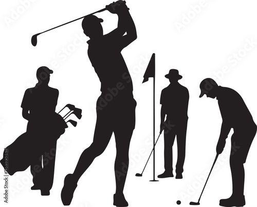 Golfer Swing Silhouette Design

Professional Golfer Vector Art

Golf Club Swing Illustration

Dynamic Golf Pose Silhouette

Tee Off Golfer Clipart Graphic