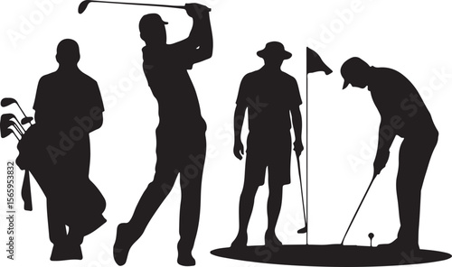Golfer Swing Silhouette Design

Professional Golfer Vector Art

Golf Club Swing Illustration

Dynamic Golf Pose Silhouette

Tee Off Golfer Clipart Graphic