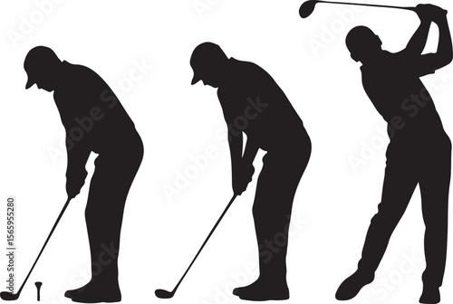 Golfer Swing Silhouette Design

Professional Golfer Vector Art

Golf Club Swing Illustration

Dynamic Golf Pose Silhouette

Tee Off Golfer Clipart Graphic