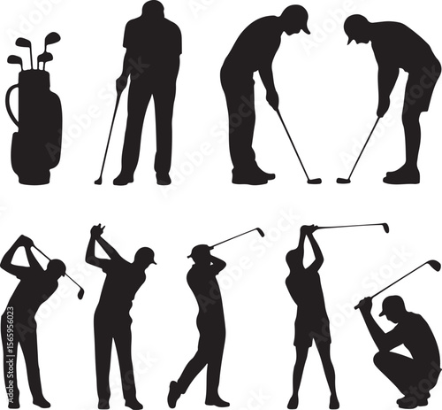 Golfer Swing Silhouette Design

Professional Golfer Vector Art

Golf Club Swing Illustration

Dynamic Golf Pose Silhouette

Tee Off Golfer Clipart Graphic