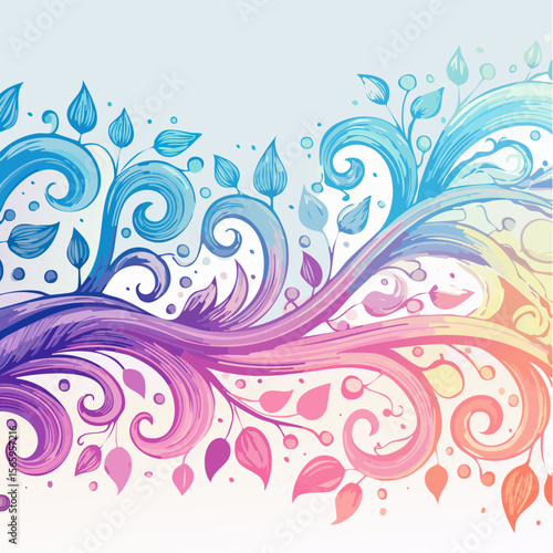 opalescent gradient vine with flowing mesh paths in lavender hues