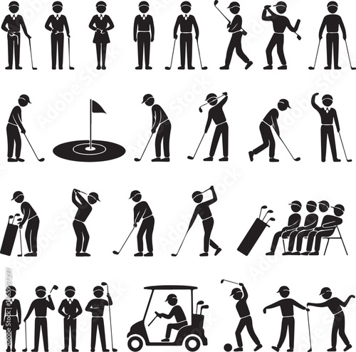 Golfer Swing Silhouette Design

Professional Golfer Vector Art

Golf Club Swing Illustration

Dynamic Golf Pose Silhouette

Tee Off Golfer Clipart Graphic