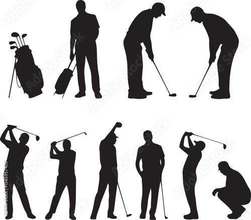 Golfer Swing Silhouette Design

Professional Golfer Vector Art

Golf Club Swing Illustration

Dynamic Golf Pose Silhouette

Tee Off Golfer Clipart Graphic