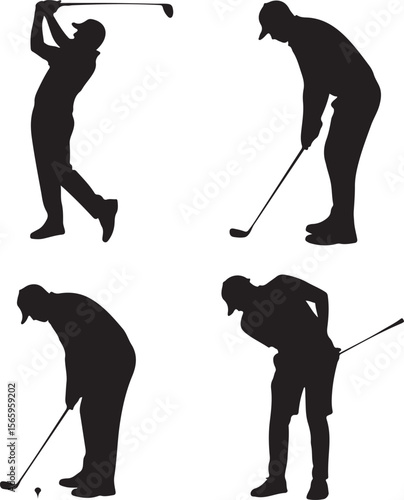 Golfer Swing Silhouette Design

Professional Golfer Vector Art

Golf Club Swing Illustration

Dynamic Golf Pose Silhouette

Tee Off Golfer Clipart Graphic