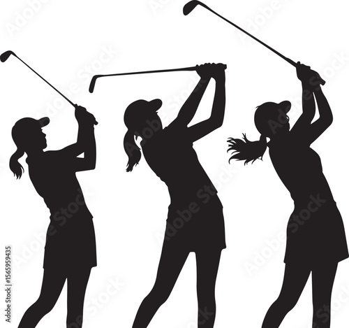 Golfer Swing Silhouette Design

Professional Golfer Vector Art

Golf Club Swing Illustration

Dynamic Golf Pose Silhouette

Tee Off Golfer Clipart Graphic
