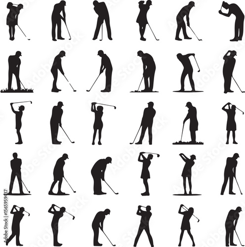 Golfer Swing Silhouette Design

Professional Golfer Vector Art

Golf Club Swing Illustration

Dynamic Golf Pose Silhouette

Tee Off Golfer Clipart Graphic