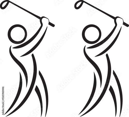 Golfer Swing Silhouette Design

Professional Golfer Vector Art

Golf Club Swing Illustration

Dynamic Golf Pose Silhouette

Tee Off Golfer Clipart Graphic
