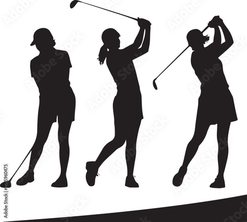Golfer Swing Silhouette Design

Professional Golfer Vector Art

Golf Club Swing Illustration

Dynamic Golf Pose Silhouette

Tee Off Golfer Clipart Graphic