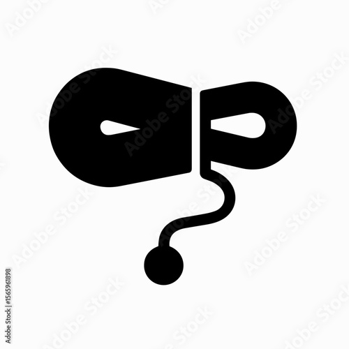 Rescue rope icon used for emergency climbing or descent — solid version