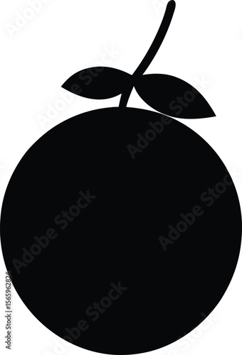 Sloe Berry minimal clean design silhouette vector art illustration