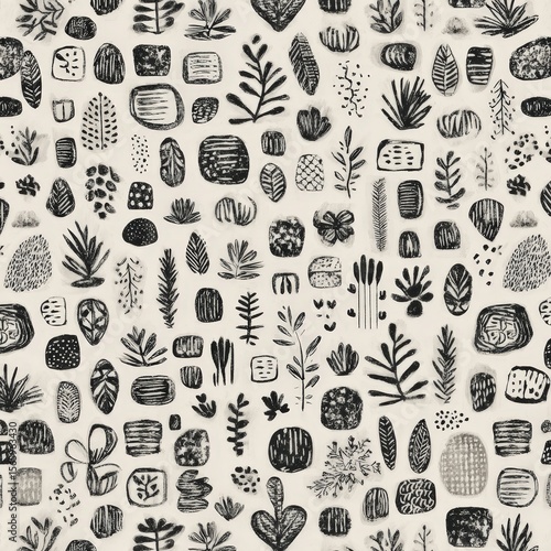 Scandinavian Doodle Seamless Print