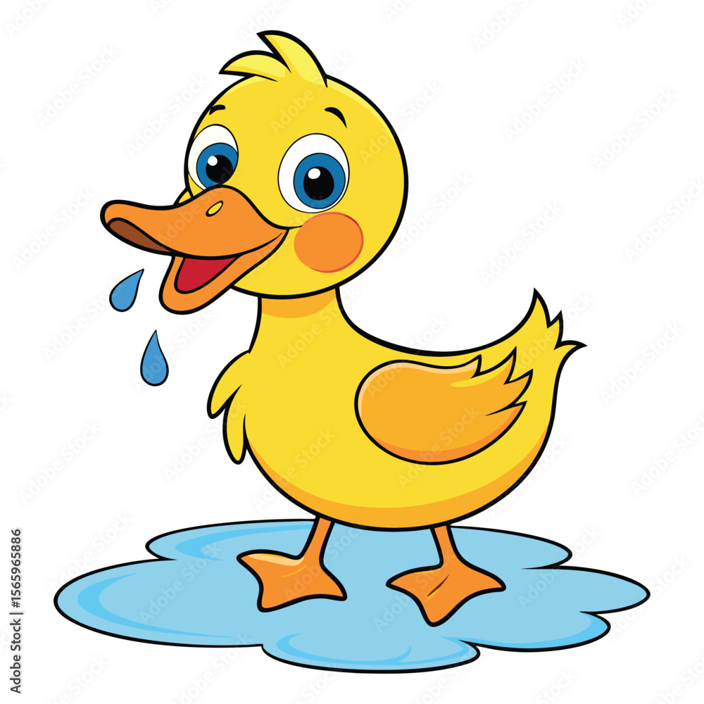 Fototapeta premium funny duck cartoon