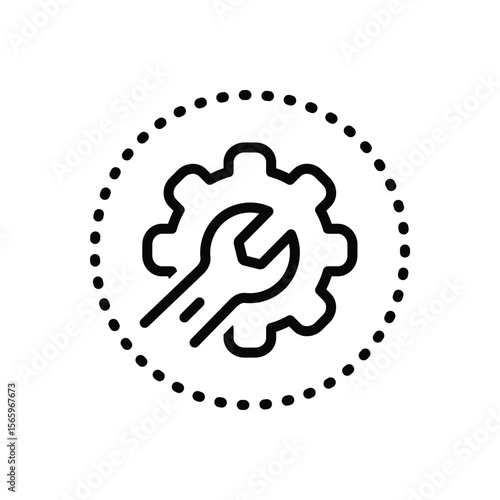 Black line icon for tuning