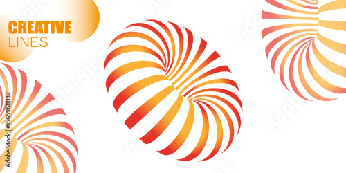 Abstract circle design, with 3d effect with attractive colors