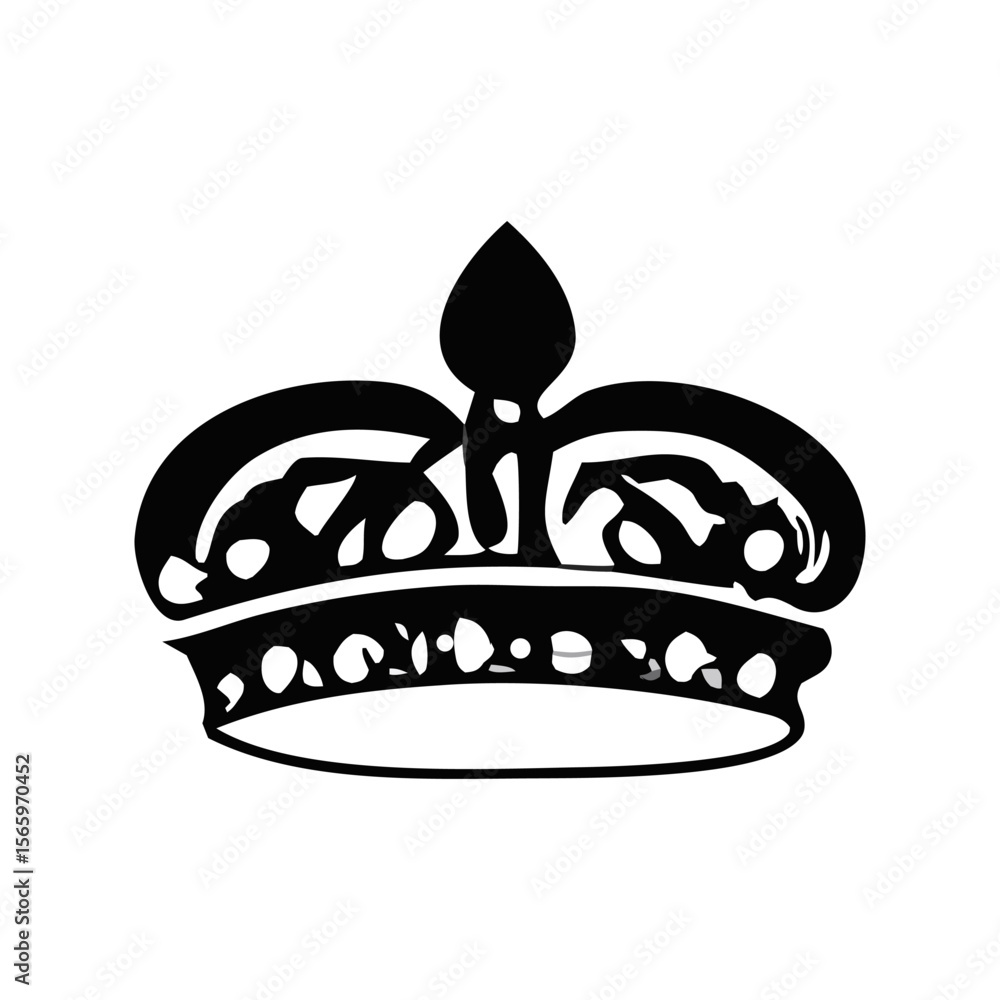 Obraz premium Royal crown silhouette vactor floral pattern