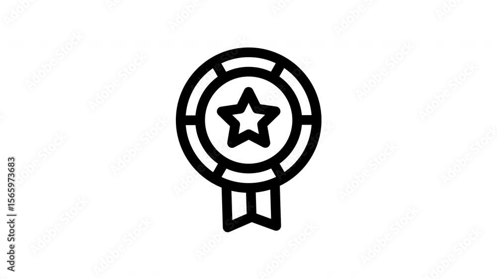 medal minimalist stroke animation medal minimalist stroke animation