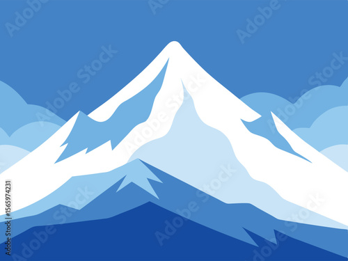 mountain landscape vector illustration