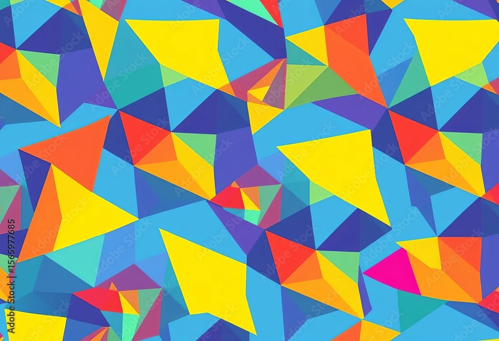 Vibrant abstract geometric seamless pattern with colorful shapes, tile, line Vibrant abstract geometric seamless pattern with colorful shapes, tile, line
