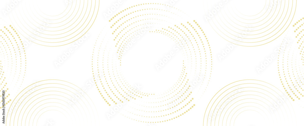 Fototapeta premium Vector circle line gold round pattern background. 