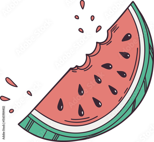 Watermelon vector illustration free online design download.