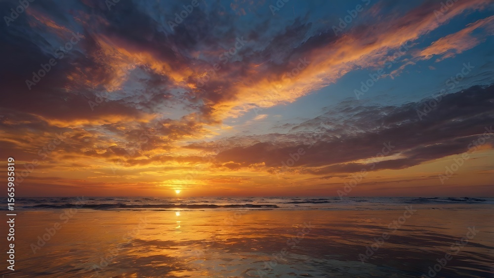 Obraz premium sunset over the sea