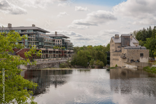 Elora - town in Ontario on the Grand River, is a popular tourist town with beautiful old stone houses, a waterfall, an old mill, and ancient bridges. A tourist magnet.