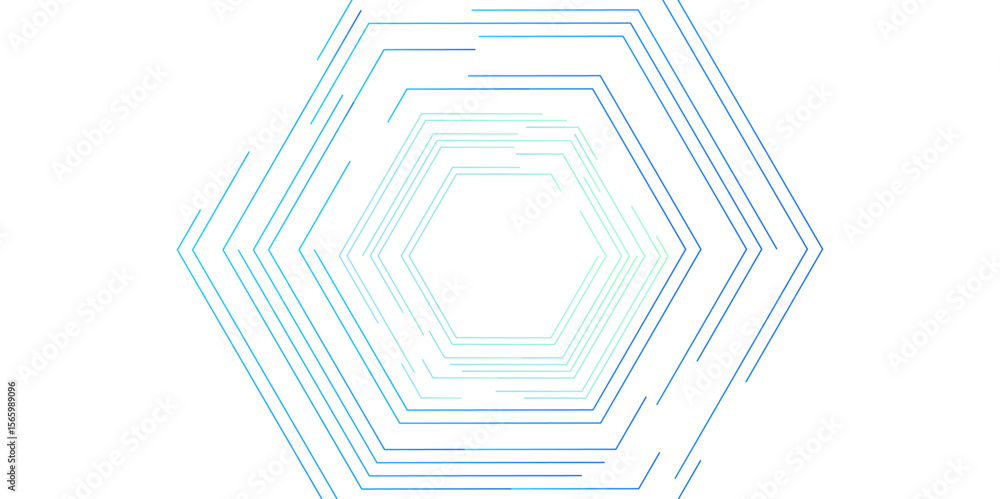 Abstract white background with gradient hexagon shape stock line texture seamless pattern. Modern and creative design with different size lines. banner, cover, poster, card, flyer. vector illustration