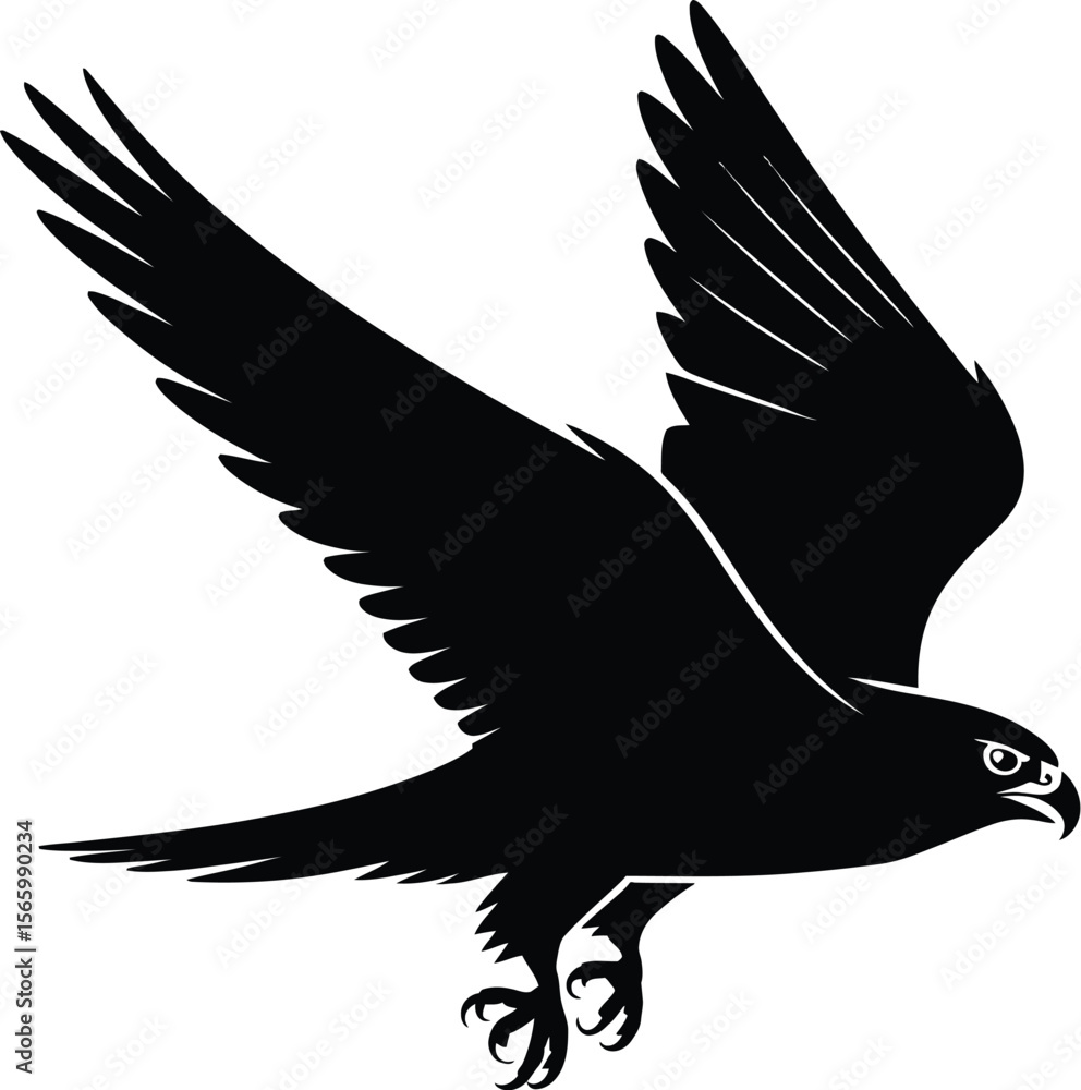 Obraz premium Vector black silhouette of a animals on a white background