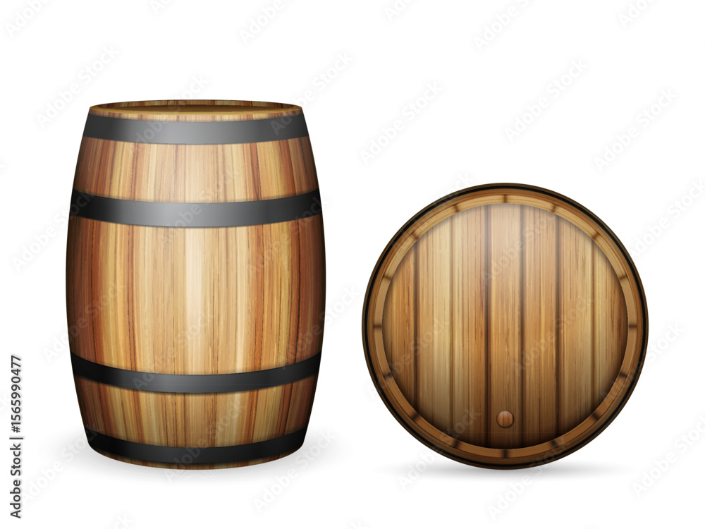 Obraz premium Wooden barrels