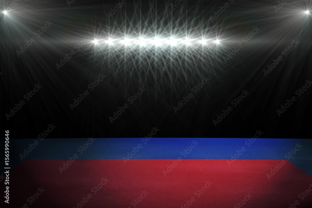 Naklejka premium Composite image of playing field indoor