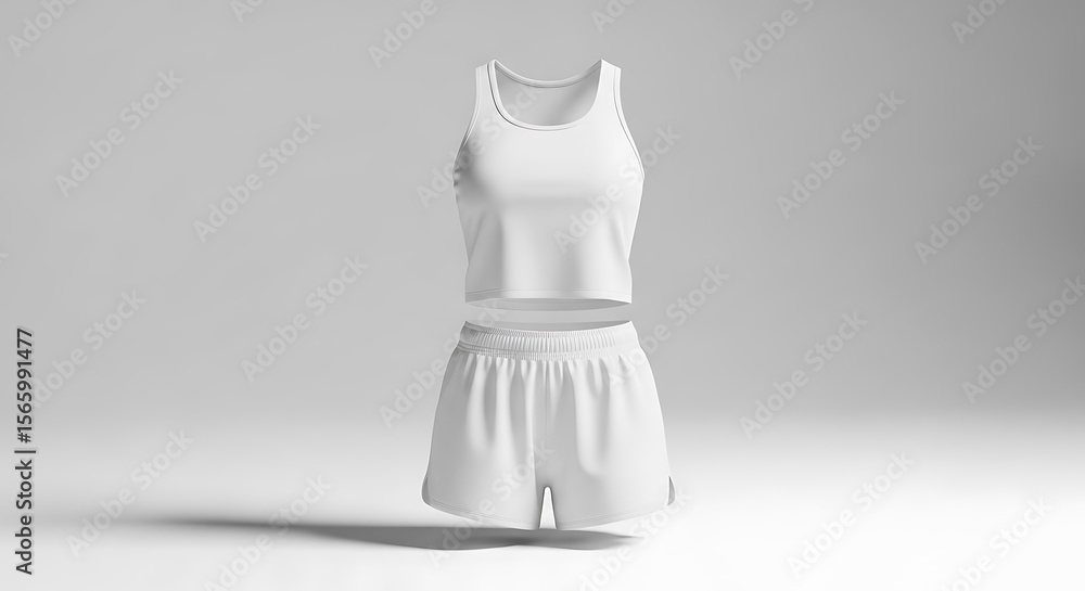 White Tank Top and Shorts Set White Tank Top and Shorts Set