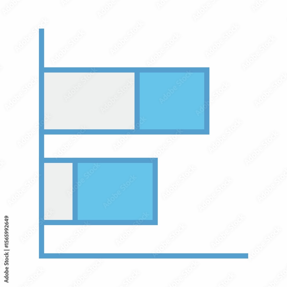 Close-up of blue bar chart Close-up of blue bar chart