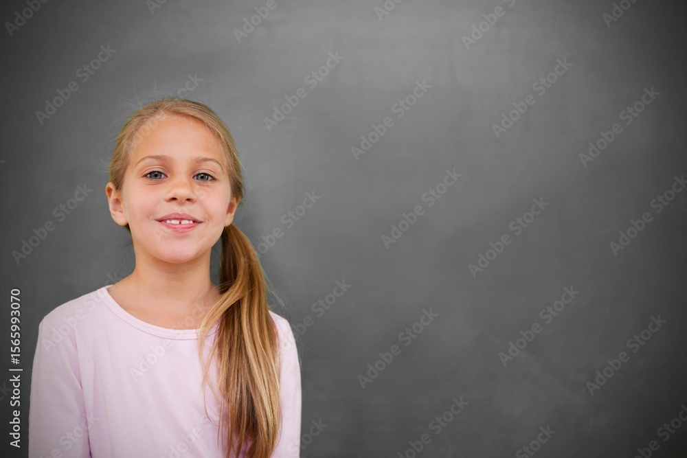 Cute pupil with chalkboard Cute pupil with chalkboard