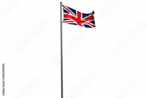 Great british flag on flag pole