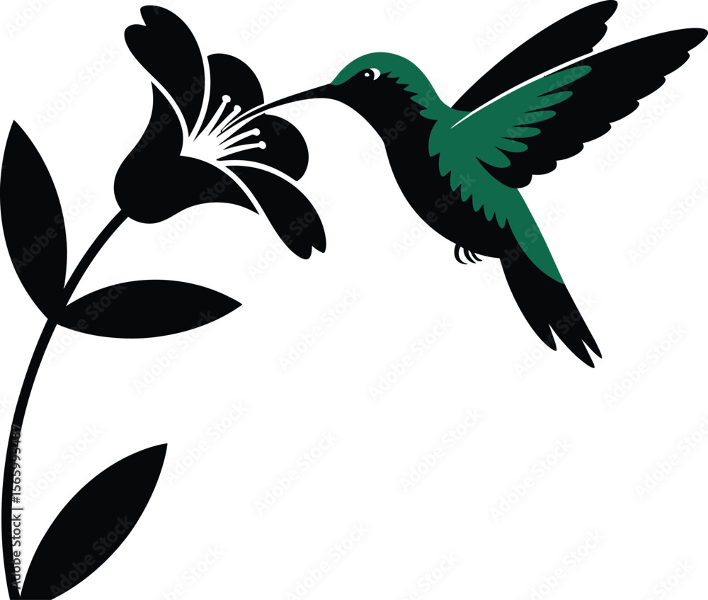 Fototapeta premium Vector black silhouette of a animals on a white background