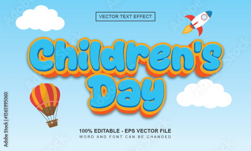 Childrens day Text Effect