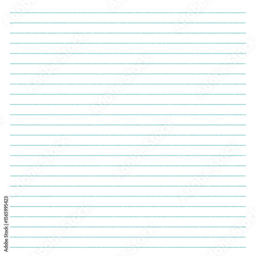 シンプルな手書き風の横罫線入りの白いノート用紙の背景