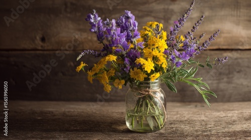 Wallpaper Mural Beautiful Lavender and Yellow Flower Arrangement Torontodigital.ca