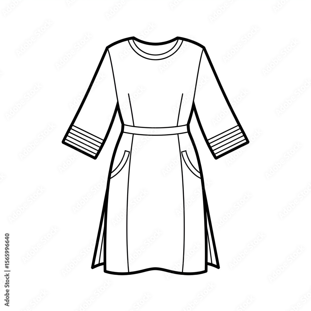 Obraz premium Tunic illustration vector style coloring page