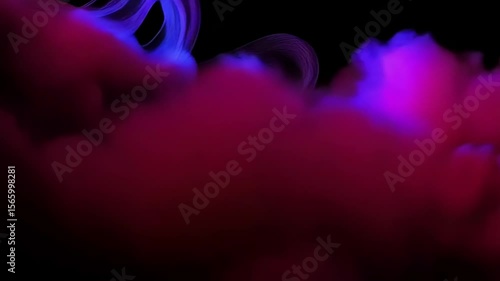 Vibrant pink smoke swirls in an abstract and dreamy pattern