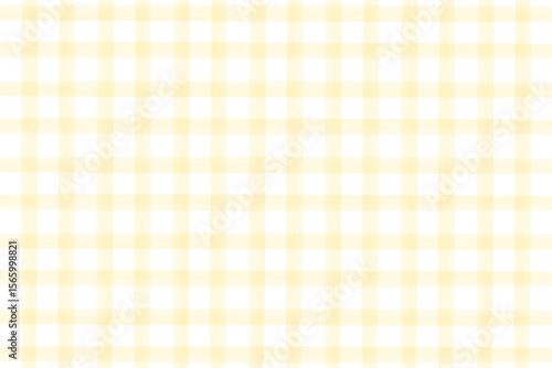かわいい水彩風の黄色のチェック柄背景　イラスト　ベクター