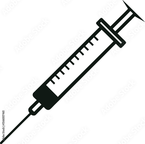 syringe isolated on white background