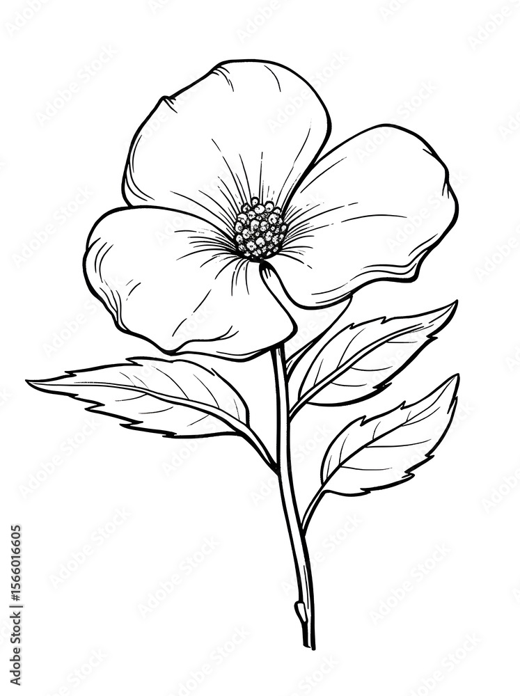 Jasmine flower drawing Jasmine flower drawing