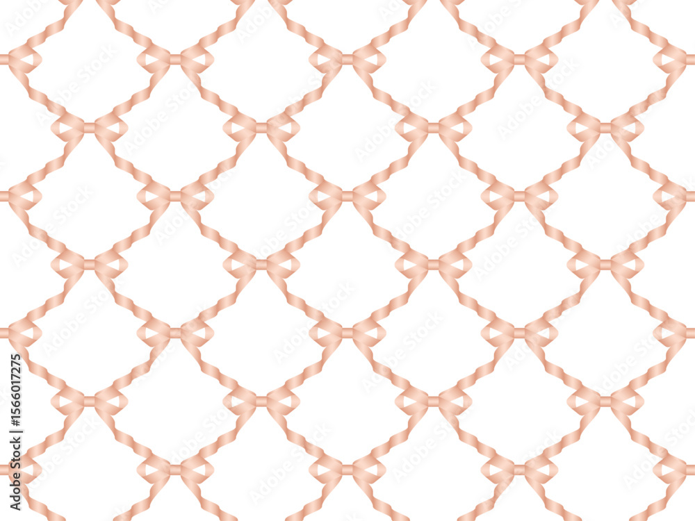 Naklejka premium リボンネット、柄、8桃金