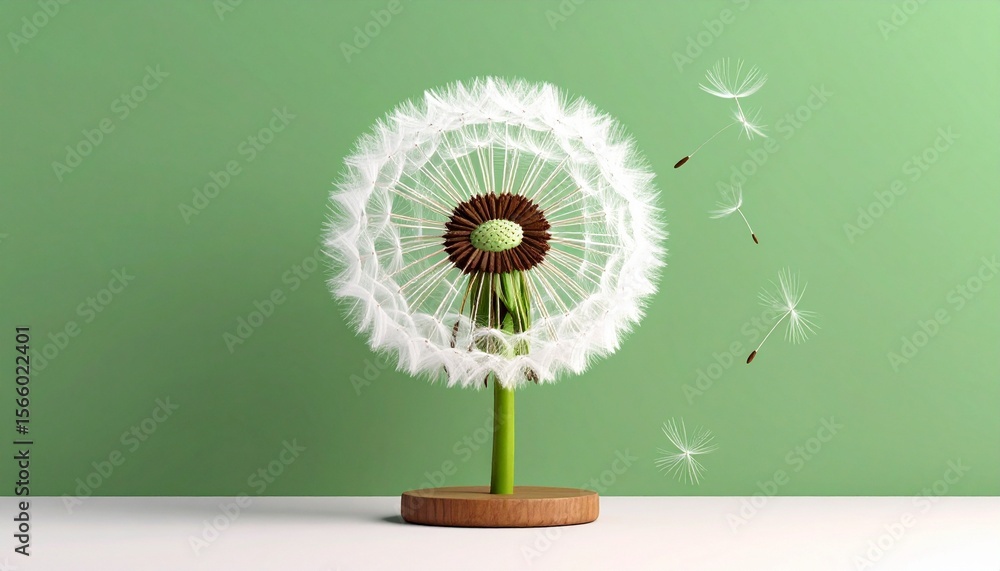 dandelion on a green background dandelion on a green background