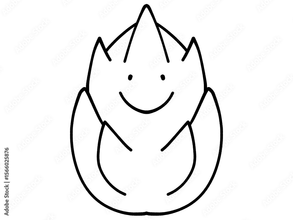 Obraz premium かわいいシンプルなドラゴンフルーツのイラスト素材