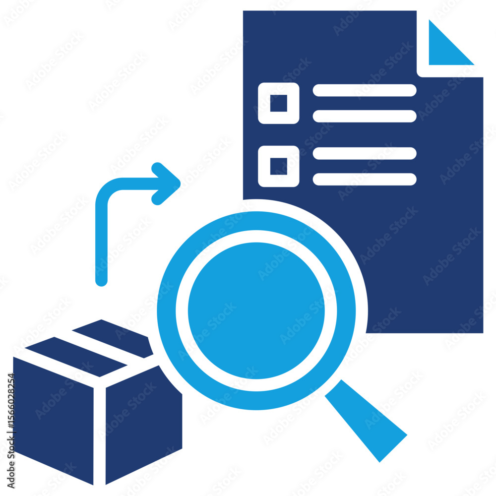 Traceability Flat Blue Icon Traceability Flat Blue Icon